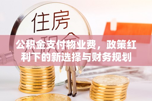 浚县公积金支付物业费，政策红利下的新选择与财务规划
