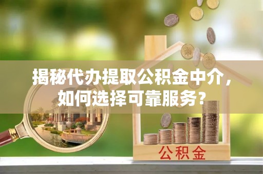 浚县揭秘代办提取公积金中介，如何选择可靠服务？