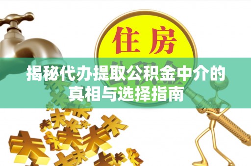 浚县揭秘代办提取公积金中介的真相与选择指南